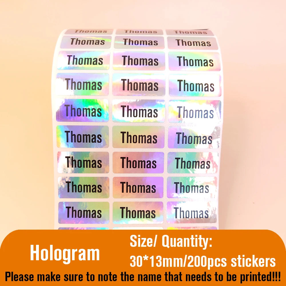 Personalised Name Stickers for School Items