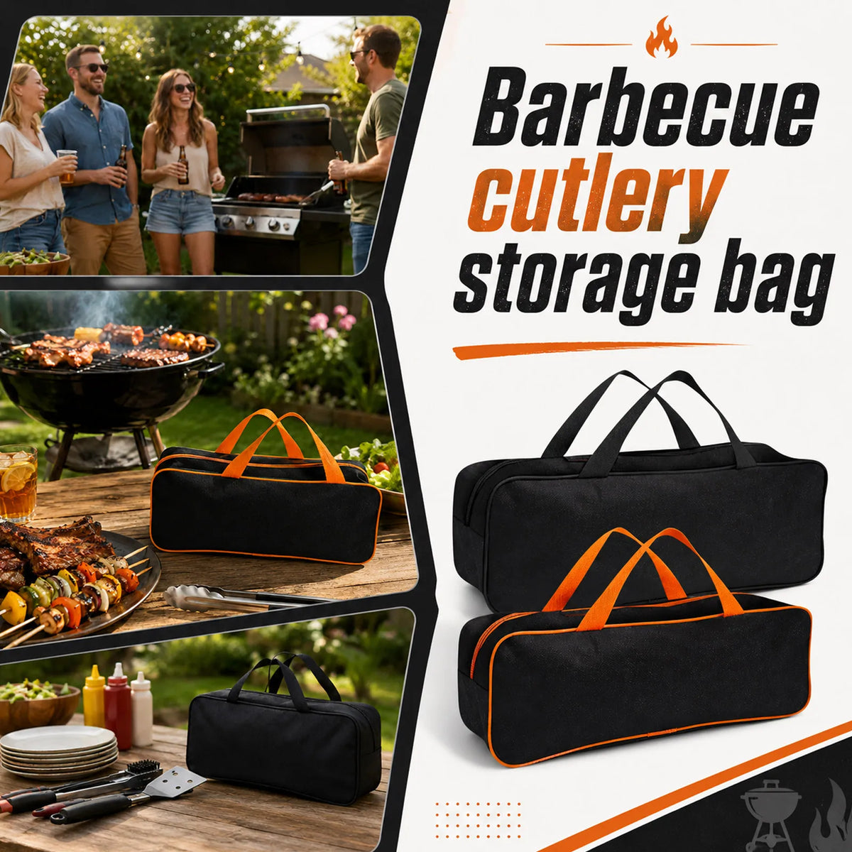 Taška na grilovacie náradie na BBQ pomôcky a varenie v prírode
