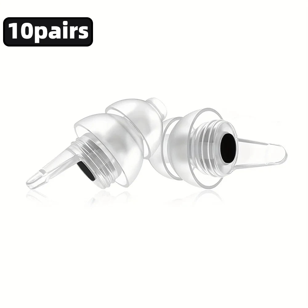 HUAK High Fidelity Silicone Ear Plugs for Noise Cancelling Washable Reusable Musicians Motorcycles Sleeping Work, Study, Swim