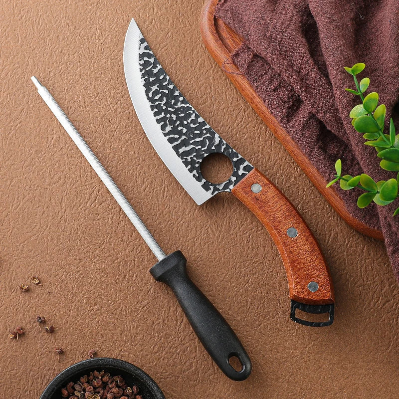 Handmade Forged Kitchen Knife Butcher Knife Boning Knives Meat Cleaver Vegetables Cutter Professional Household Chef Cook Knife