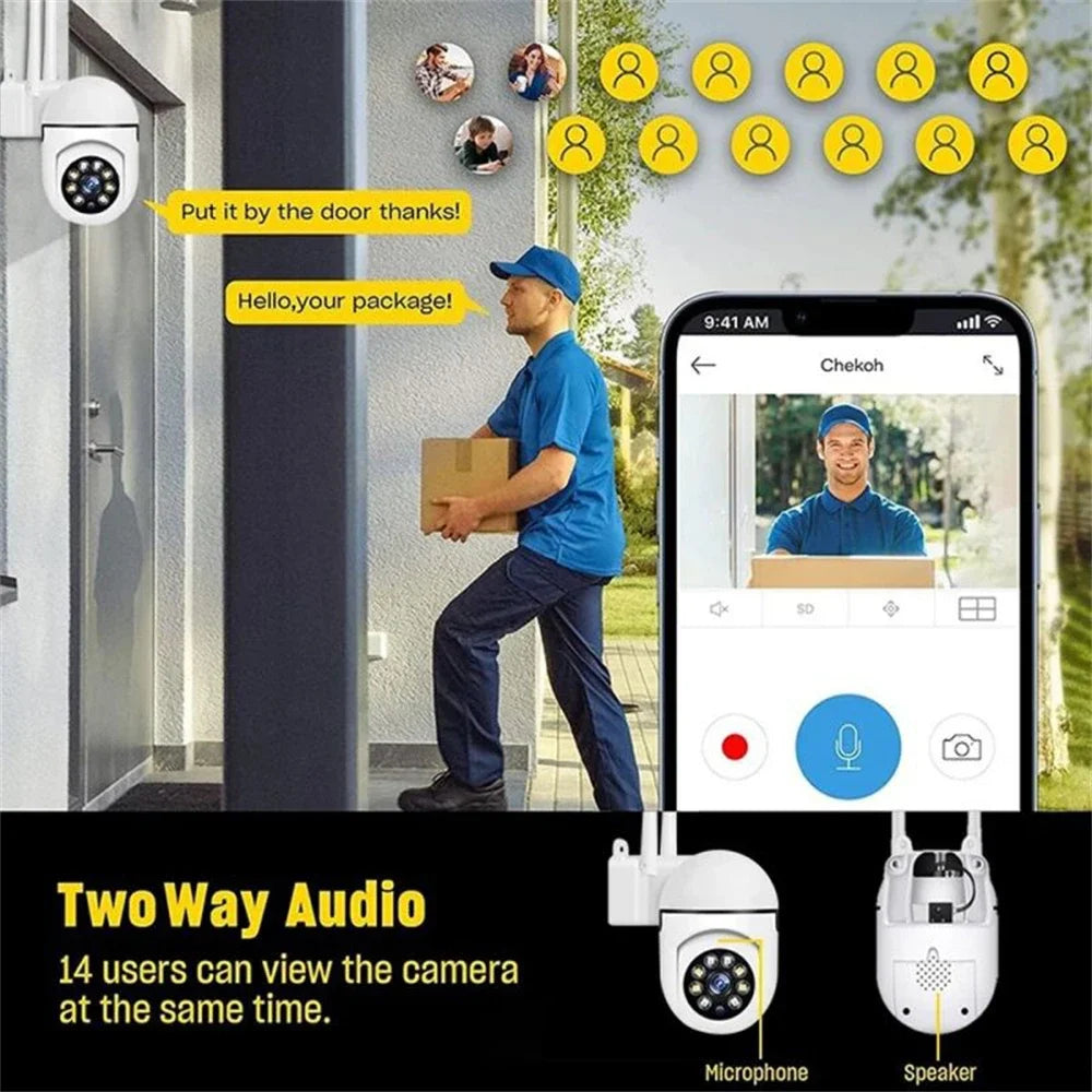 8 MP Wi-Fi panoramaskjerm med toveis lyd