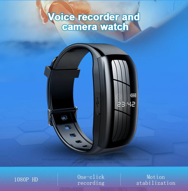 Mini Camera Watch 1080P HD DV Professional Digital Voice Video Recorder Bracelet Dictaphone Sound Small Micro Home Secret