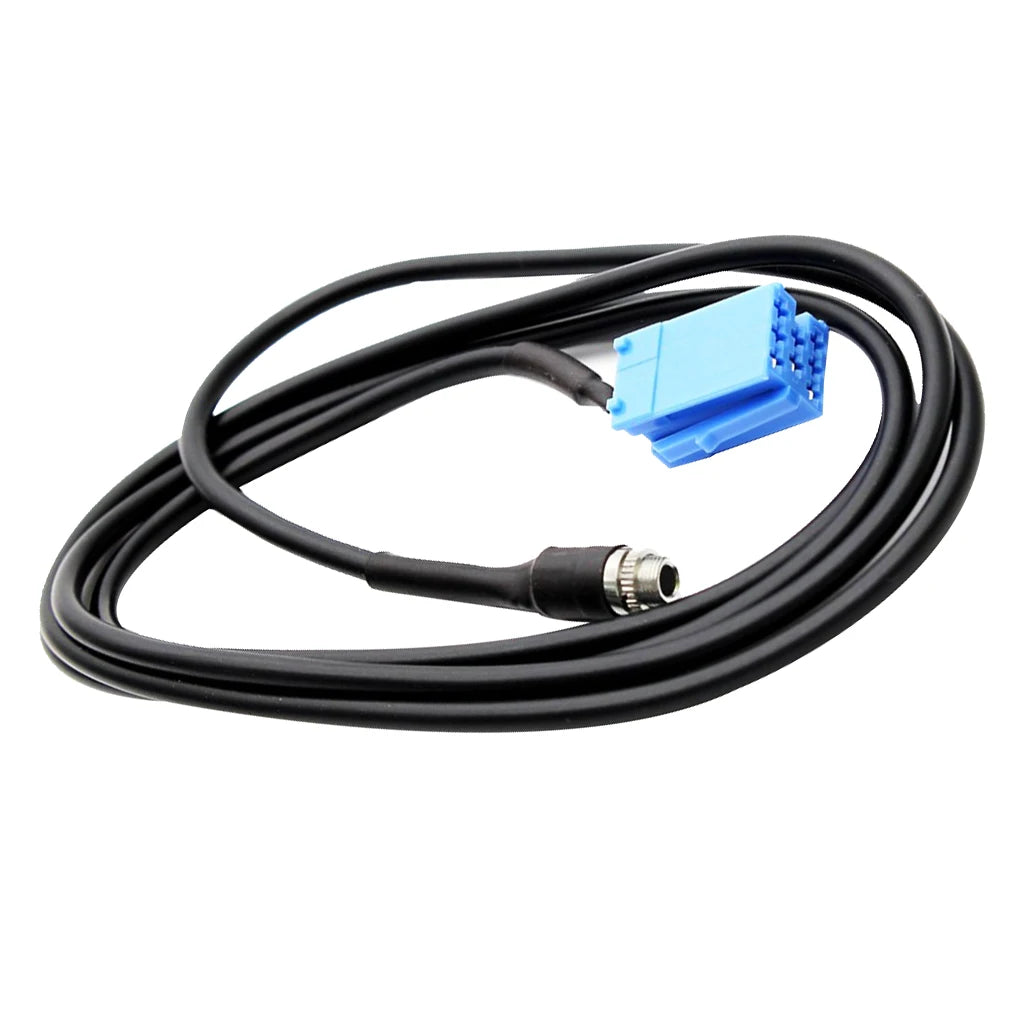 3.5 mm AUX Adapter Cable with Mini ISO 8 Pin Plug for Car Radios