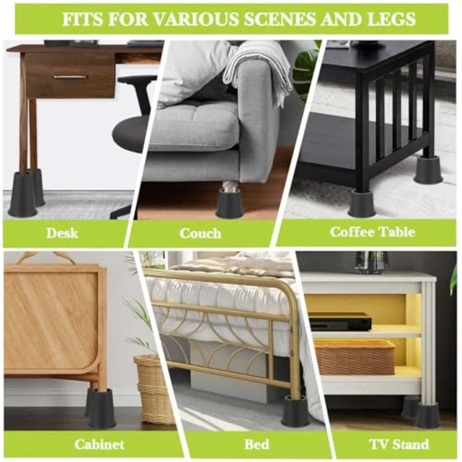 Furniture Risers for Bed, Desk & Sofa – Space Lifting Leg Support Set