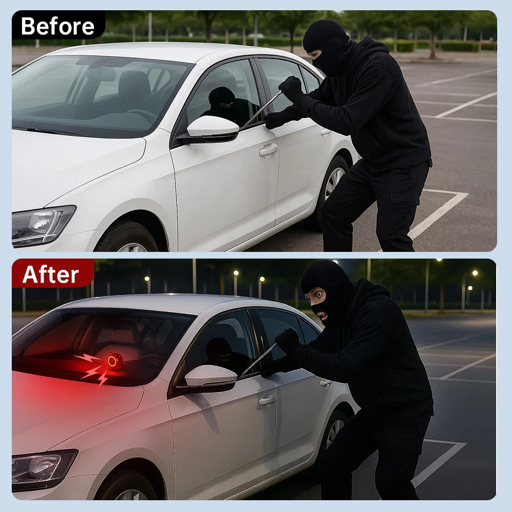 Extractme 120dB kabelloser Auto-Alarm Fahrzeugschutz-System Gerät 3-Stufige Empfindlichkeit Fahrzeug Alarm Anlage Auto-Accessoires