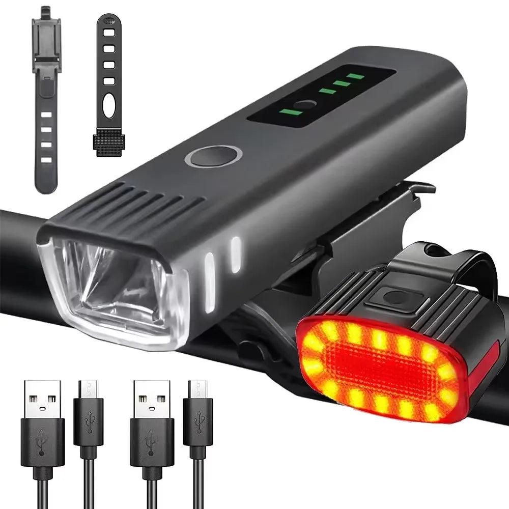 Rechargeable Bicycle Light - Front and Rear Options