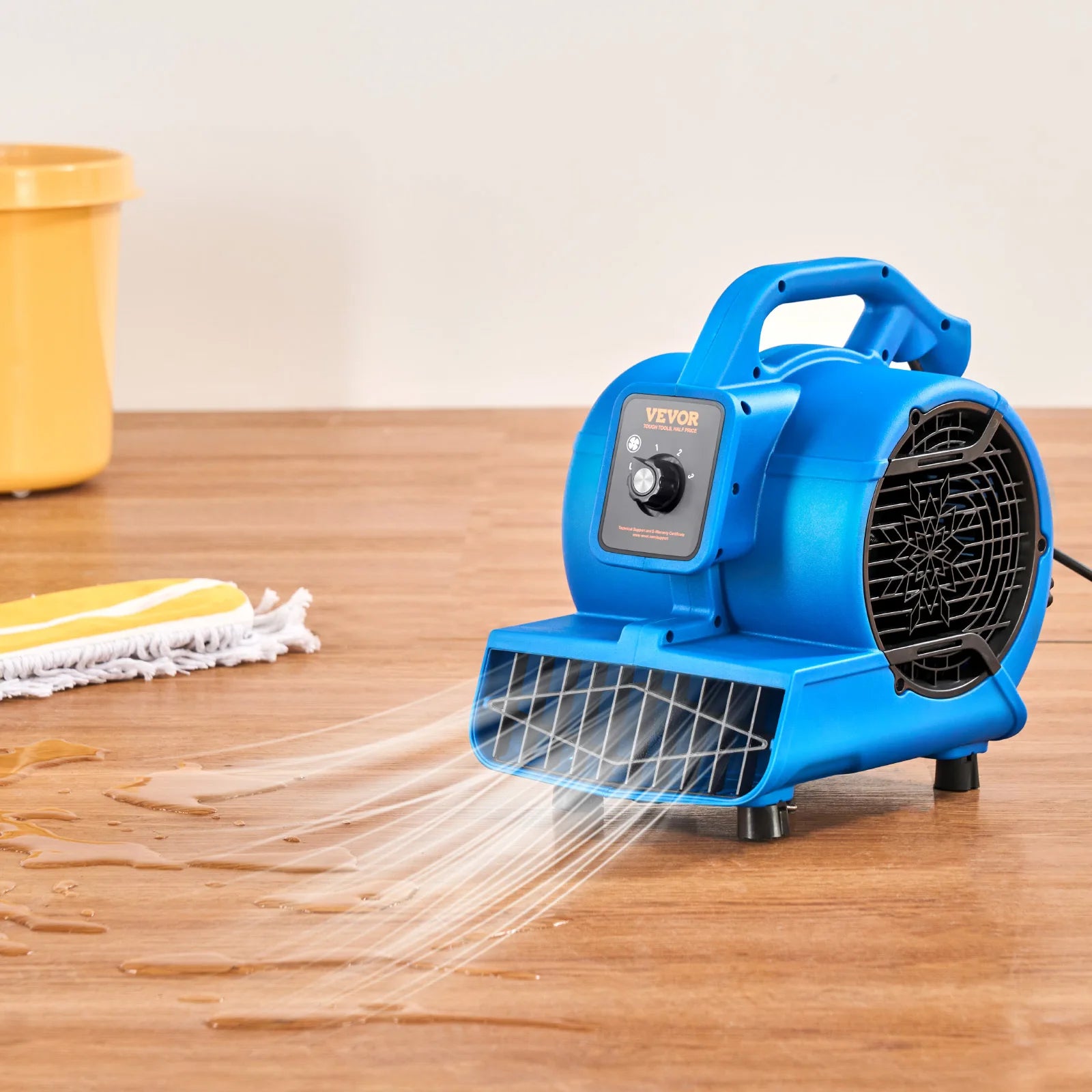 Přenosný podlahový ventilátor 600 CFM s 3 rychlostmi a 4 úhly nastavení