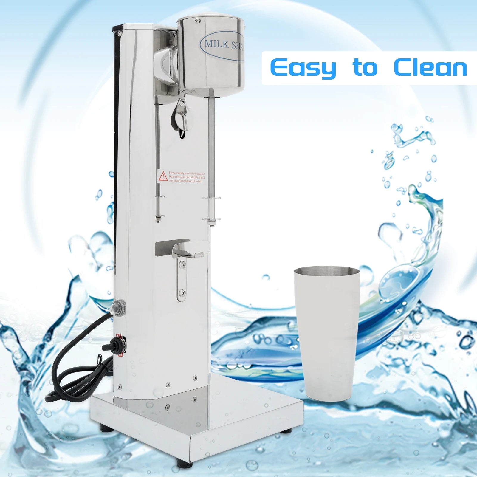 Commercial Milkshake Machine 180W 650ML 18000RPM Stainless Steel