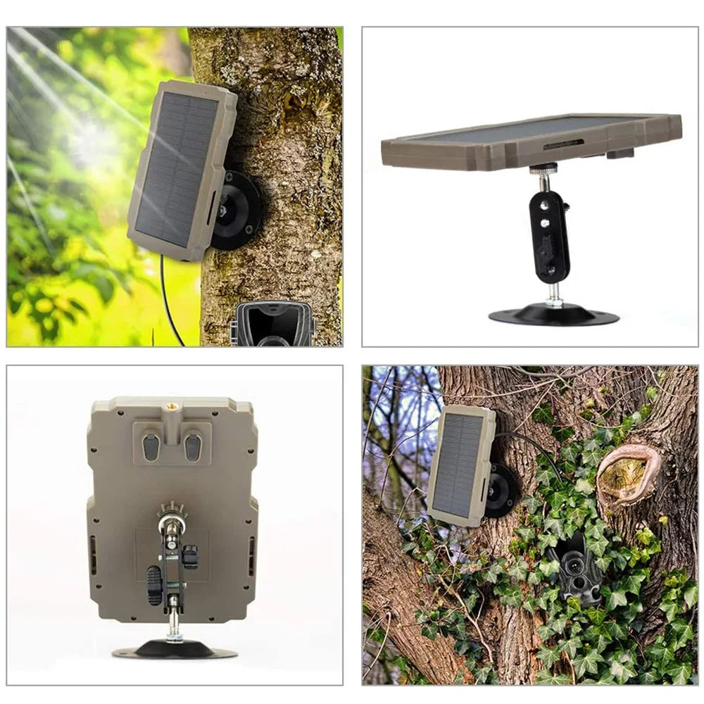 3000mAh 6V-12V nabíjací solárny nabíjač trail kamera s fotopásom, solárny panel kit na lov