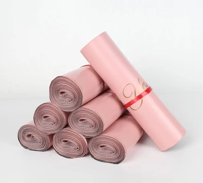 Busta imbottita rosa con design Thank You