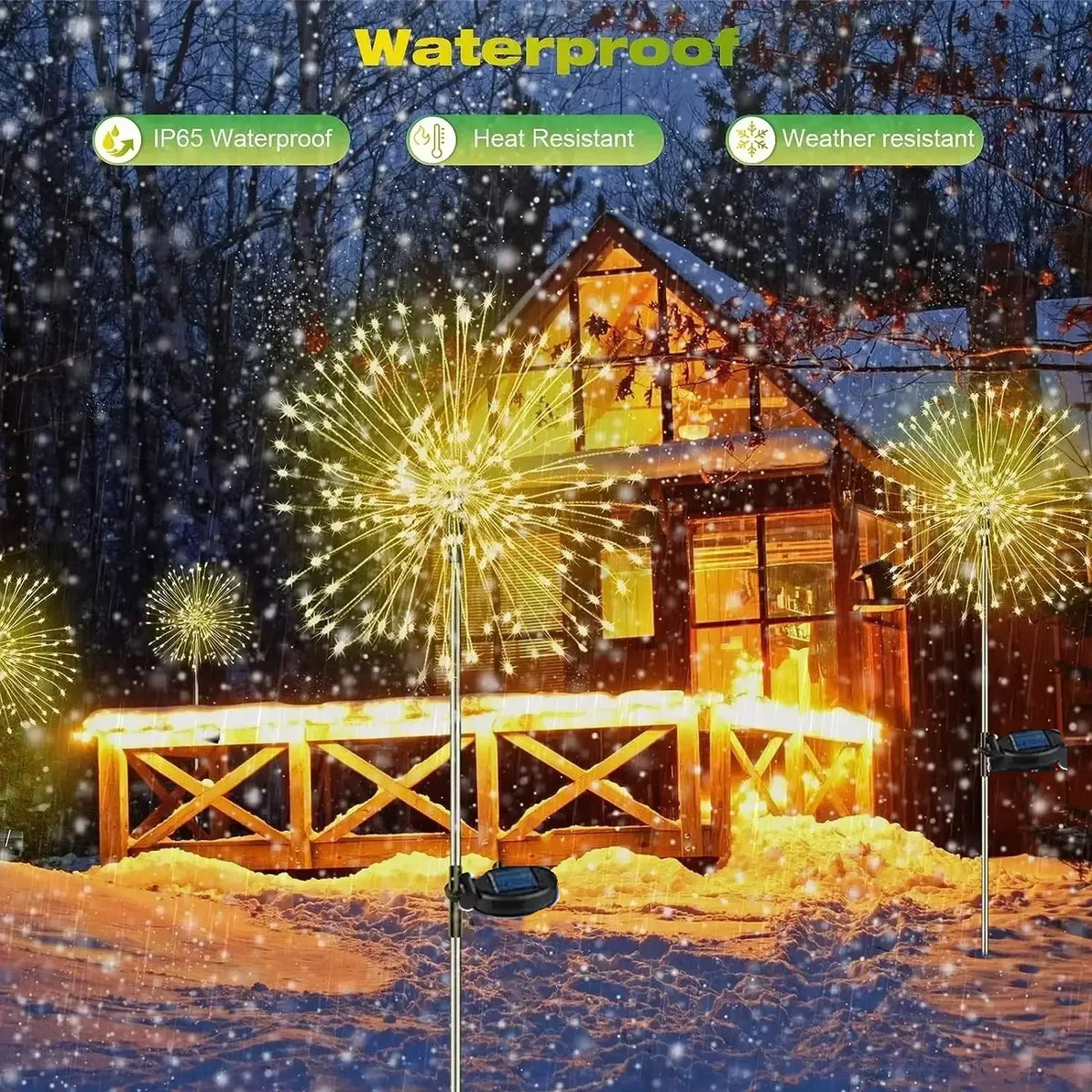 60-LED Solar Firework Garden Light