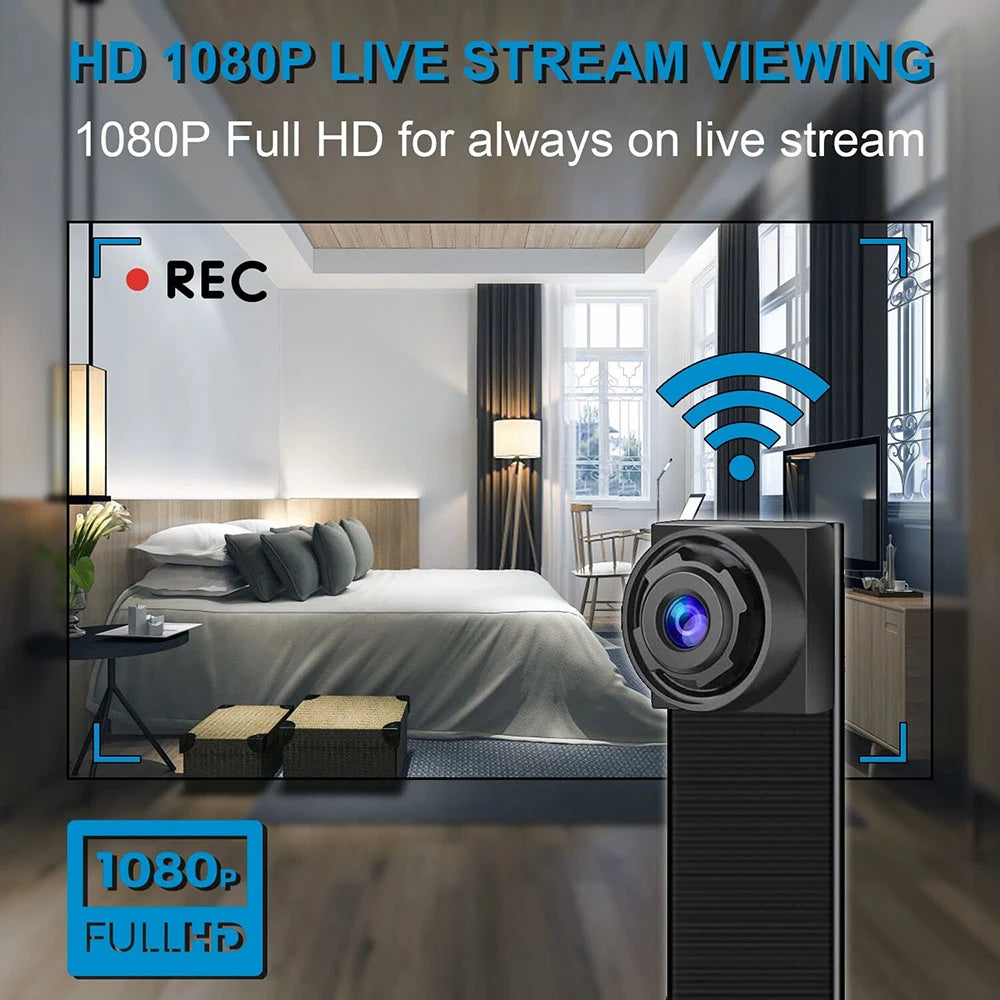 Mini WiFi kamera 1080P HD bezdrôtový videorekordér s diaľkovým náhľadom