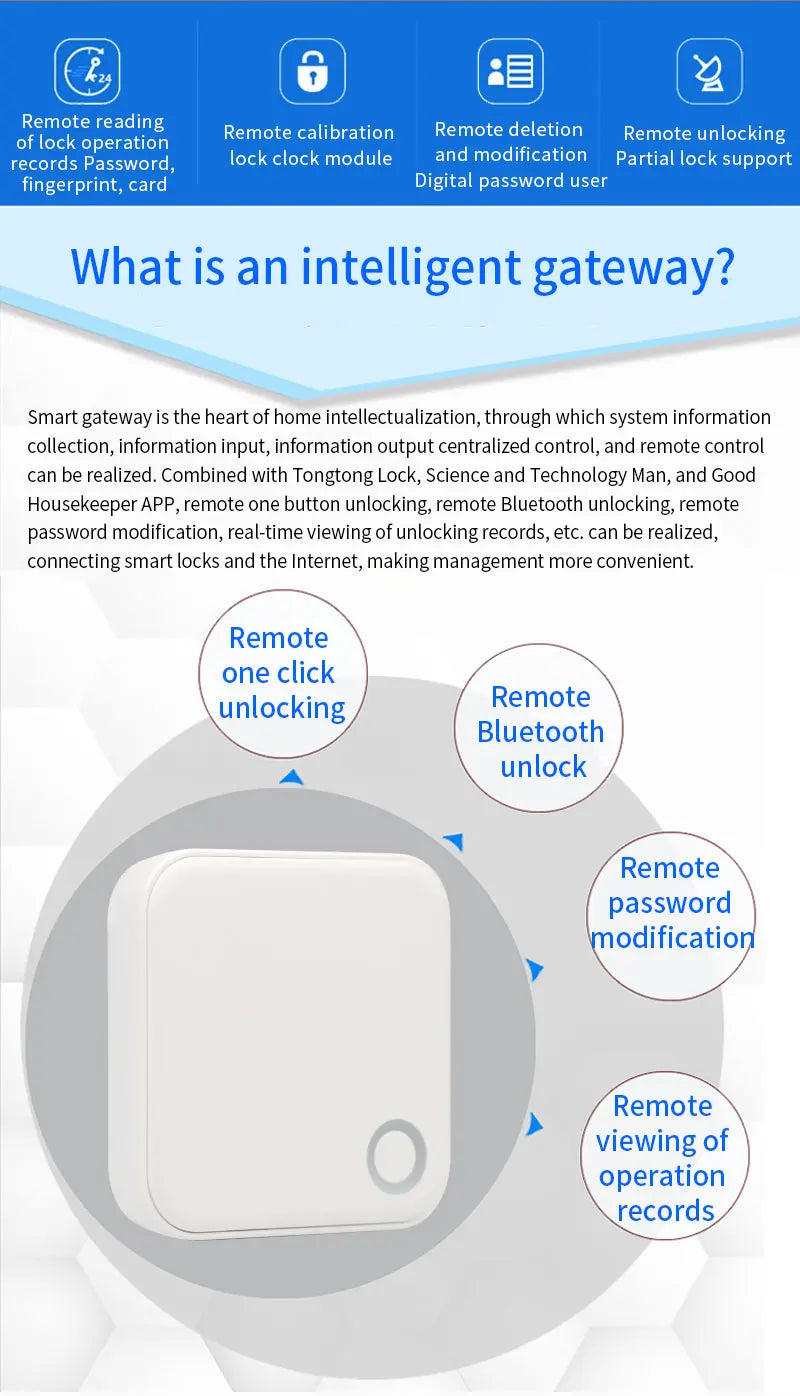 G2 G5 G6 TTlock Gateway Can Connect to 5G WiFi TTLock Or TTHotel APP G5 WiFi Gateway 2.4G&5G WiFi For Remote Control Smart Lock
