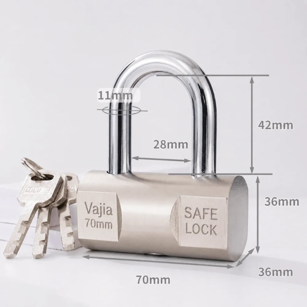 Stainless Steel Padlock for Gates and Containers, 4 Sizes