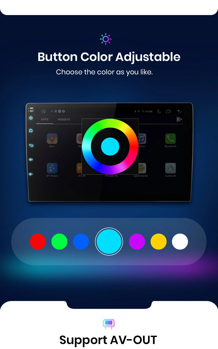 Junsun V1 Plus Car Radio with Wireless CarPlay & Android Auto
