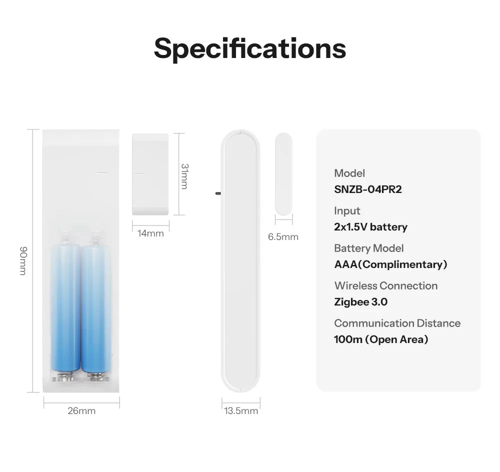 SNZB-04PR2 Zigbee Door and Window Sensor