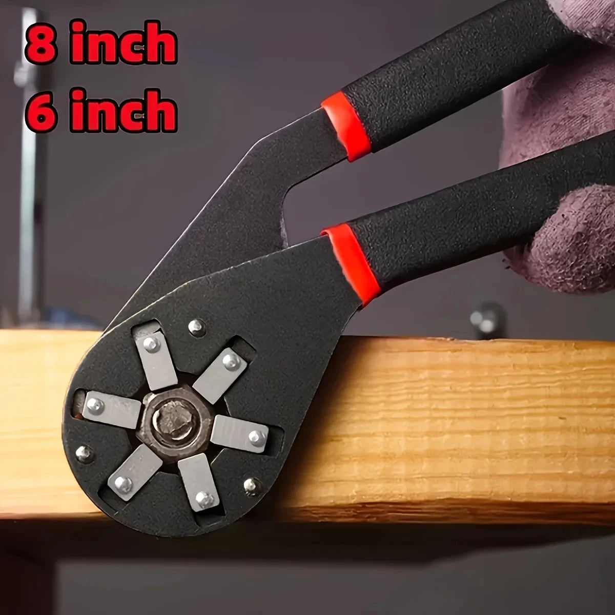 6-Inch Adjustable Hex Nut Wrench with Twin Handles