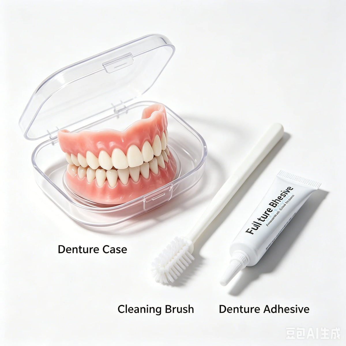 Conjunto de capas cosméticas dentárias temporárias em silicone