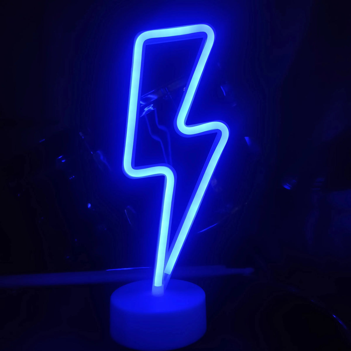 Luz decorativa LED em forma de raio, alimentada por USB ou pilhas AA