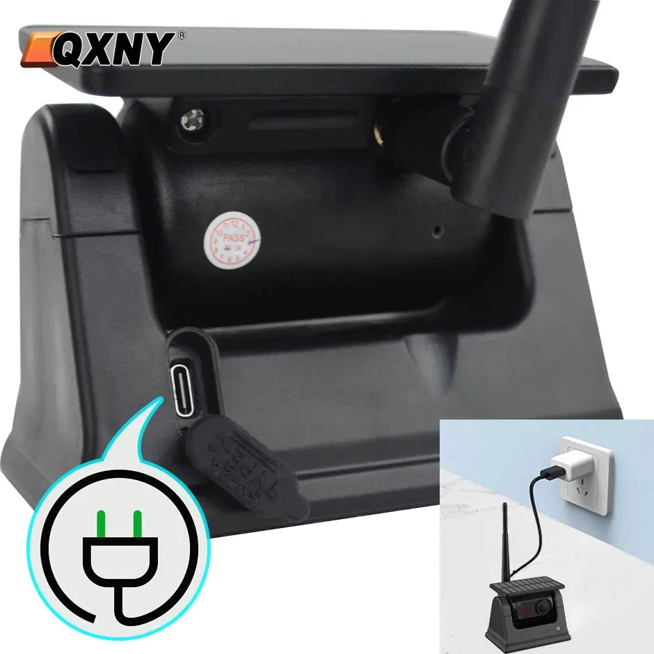 Solar Powered WiFi Magnetic Wireless Rear View Camera for iPhone AndroidRVs Trailers Trucks -1080P IR Night Vision Compatible