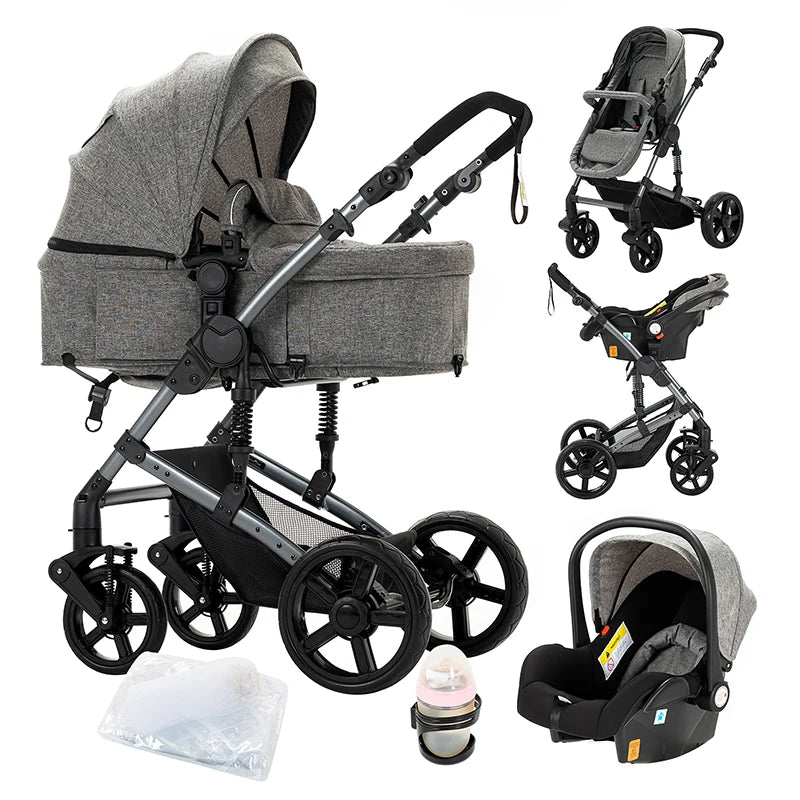 Baby Stroller 3‑in‑1 Lightweight Multifunction Carriage for Newborns