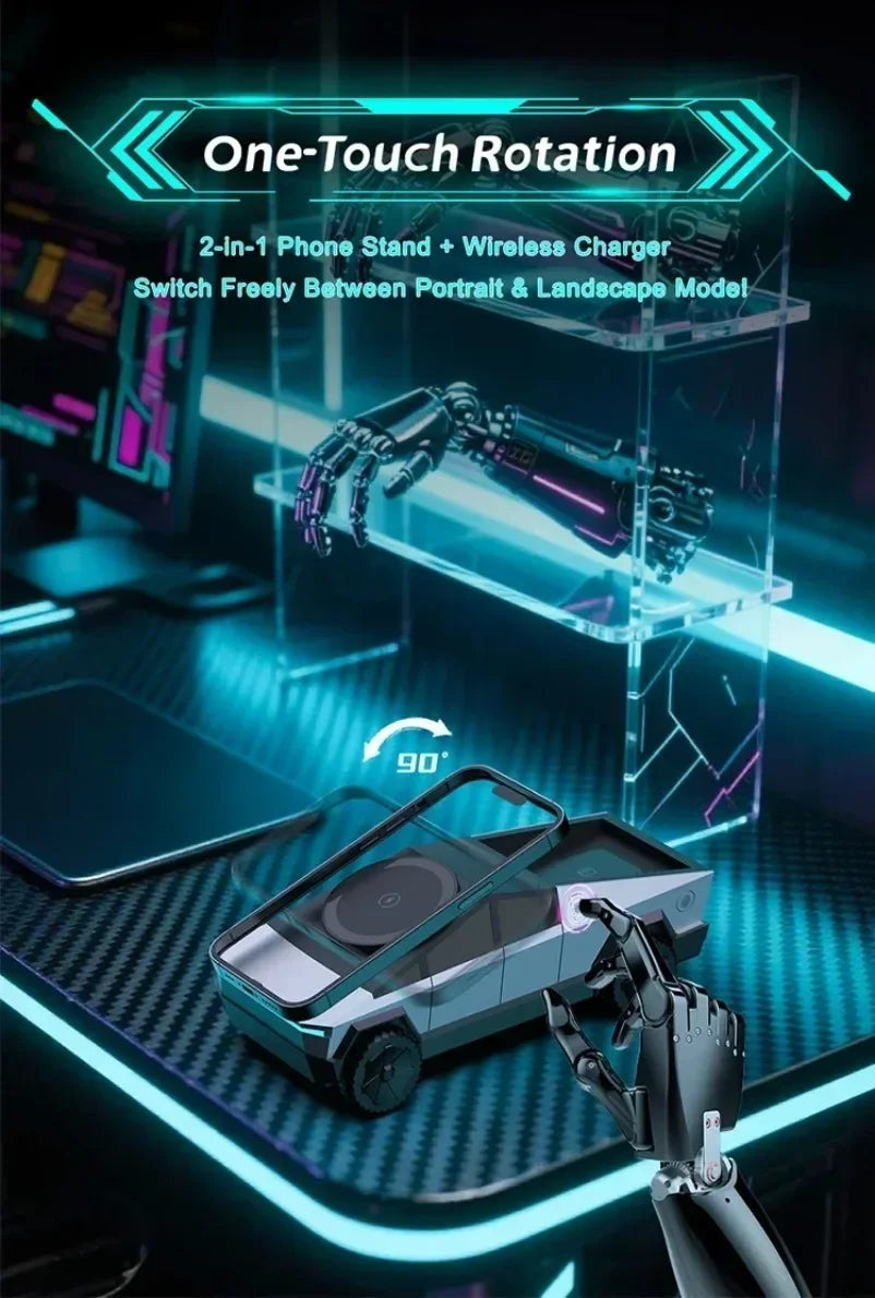 Car-Model Three-Device Wireless Charging Station