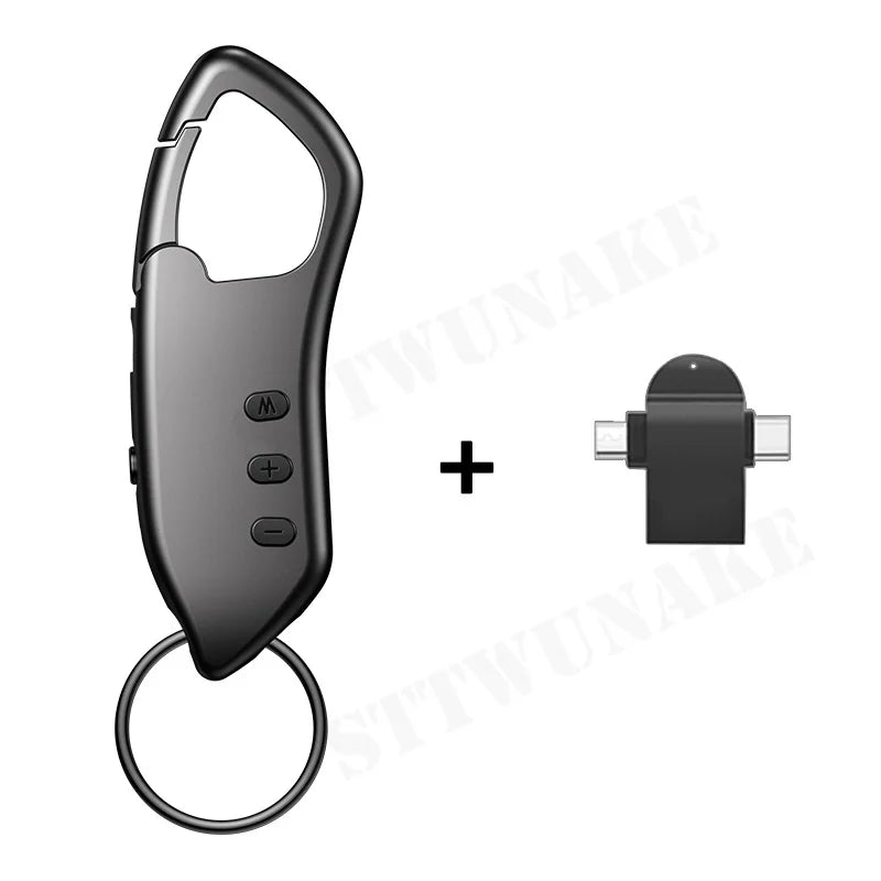 Mini Voice Activated Recorder Digital Audio Recording Keychain Device Wearable Sound Professional Micro Dictaphone STTWUNAKE