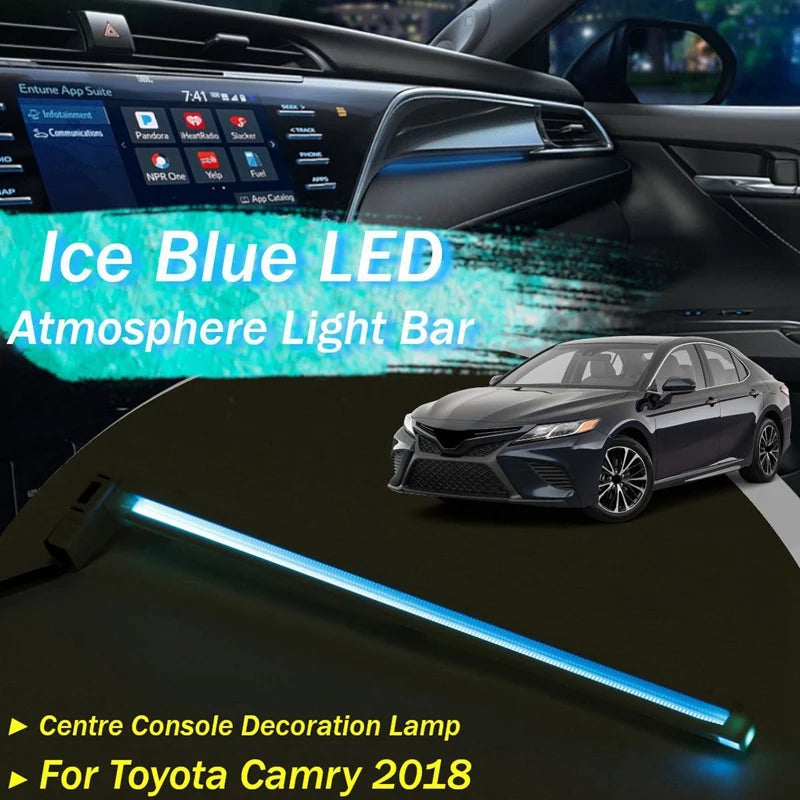 PMFC Ambient Light LED Center Console Or Storage BoxCar Interior Decorative Light Atmosphere Lamp For Toyota Camry 2018-2022
