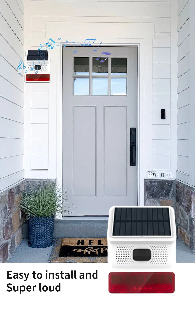 433MHz Wireless Solar Outdoor Alarm Siren