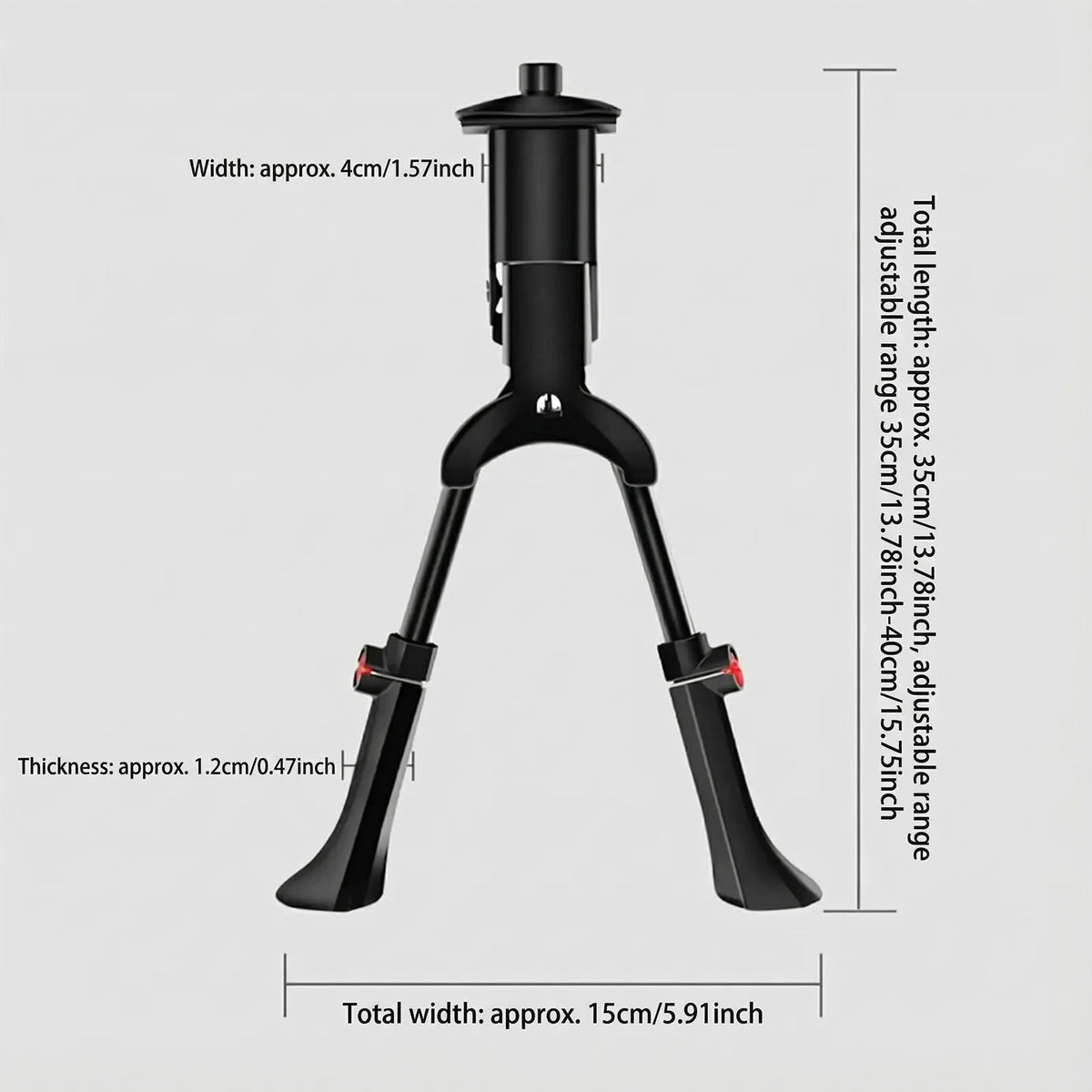 Adjustable Bike Kickstand, Steel, 150 kg Capacity