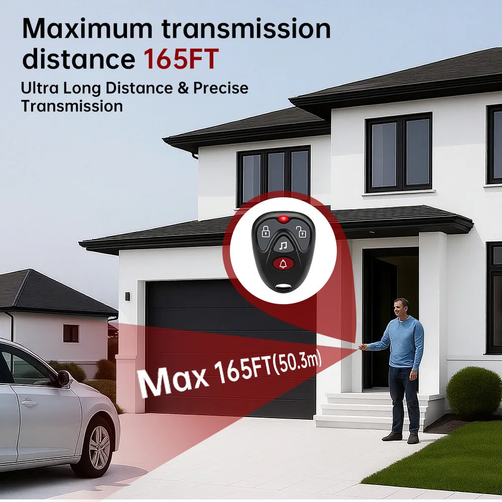 Extractme 120dB Wireless Car Alarm Automobile Protection System Device 3-Levels Sensitivity Vehicle Alarm System Car Accessories