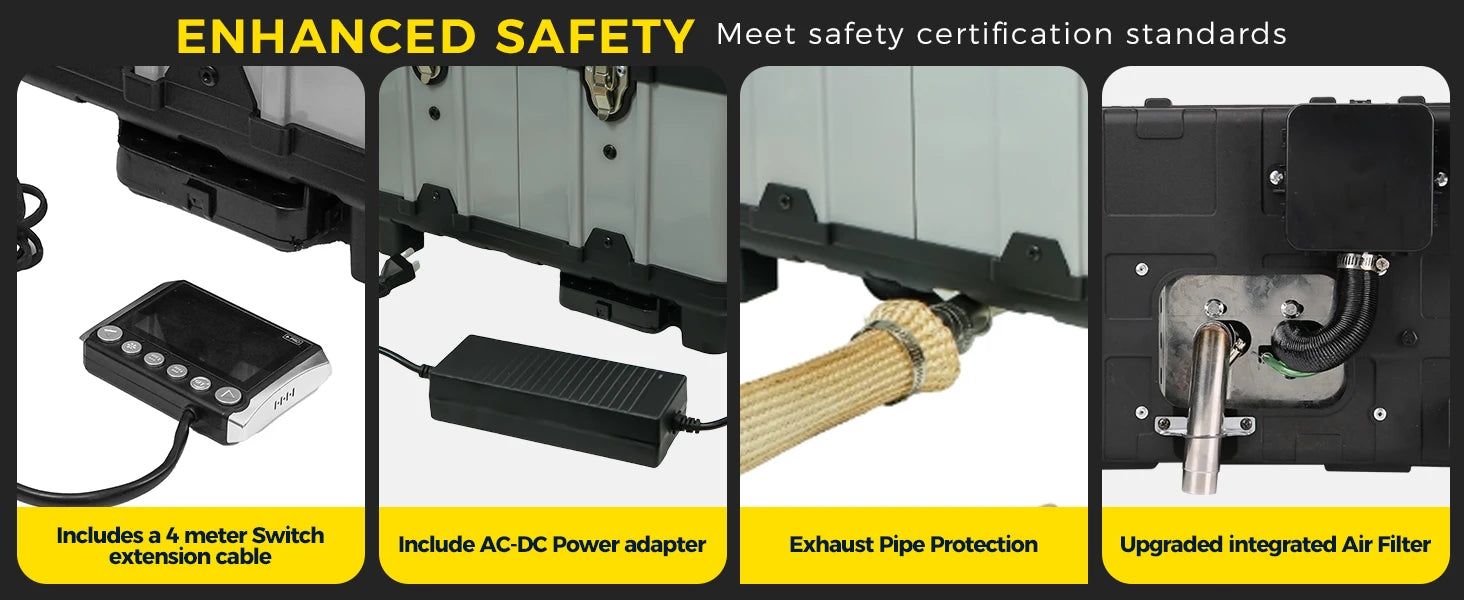 TB10 8KW Alet Kutusu Dizel Hava Isıtıcısı Termostat ve Kablosuz Denetim ile