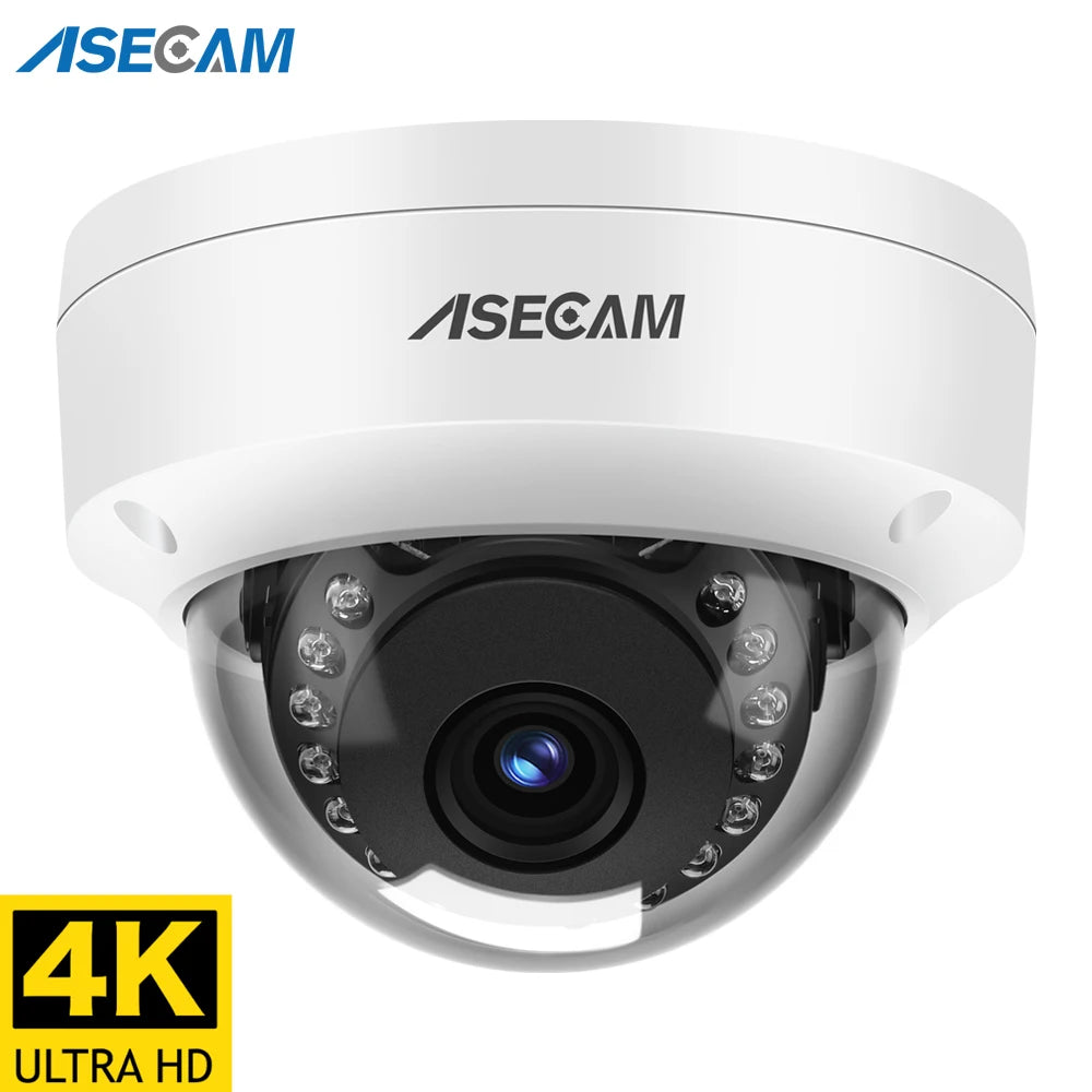 8MP 4K PoE IP Dome Security Camera Outdoor IK10 IP66 ONVIF