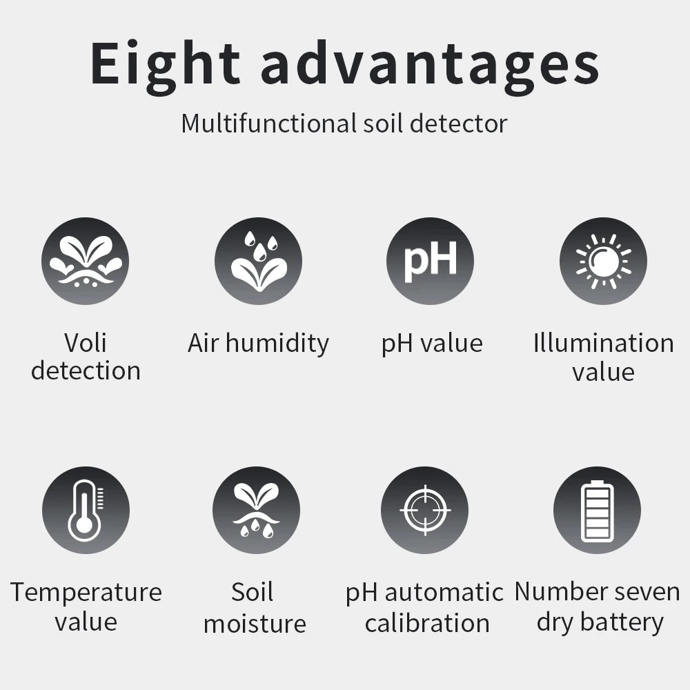 Six-in-One Digital Soil and Environment Meter