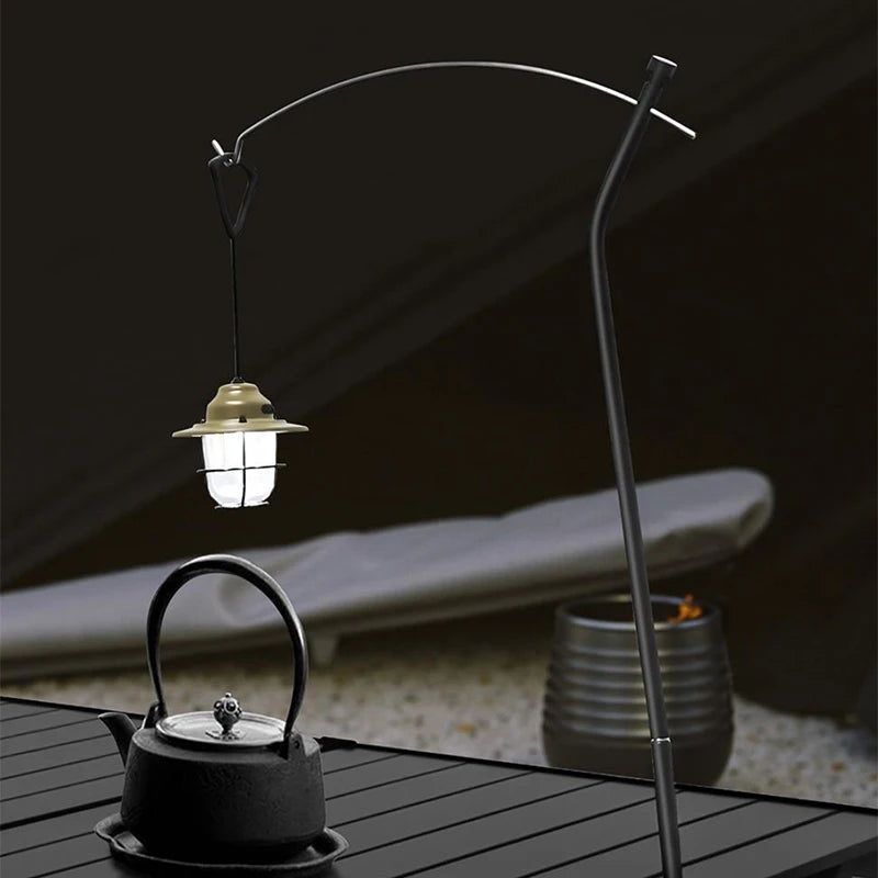 Adjustable Camping Lamp Stand Hook with 360° Positioning
