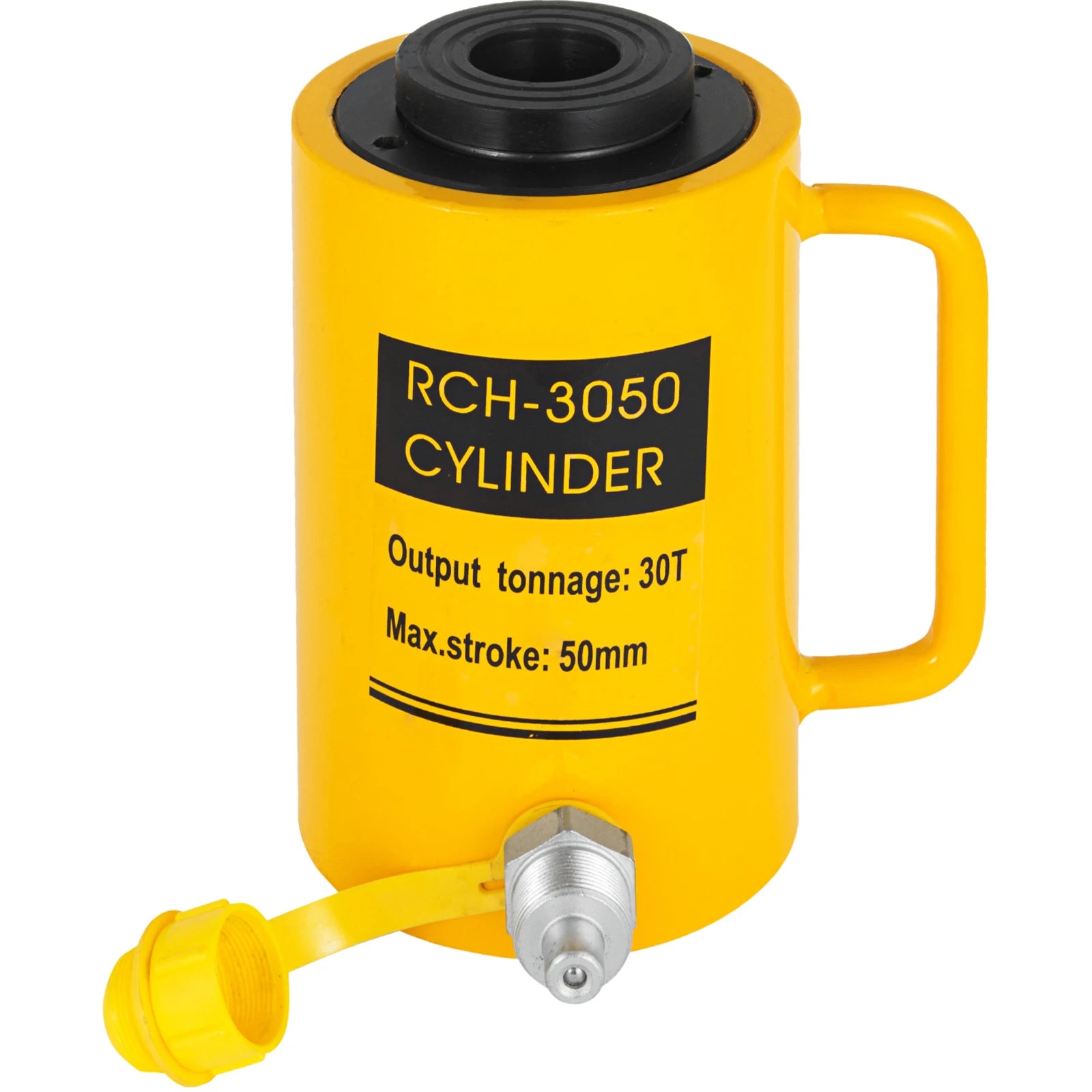 SucceBuy Cricchetto idraulico a cilindro cavo 20/30/60T con stantuffo da 50/100mm, cilindro idraulico solido per auto/furgone/barca