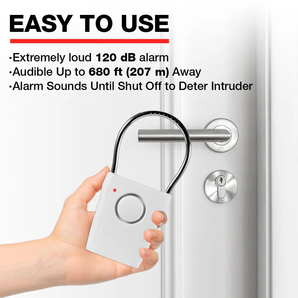 Portable Door Handle Security Alarm Lock