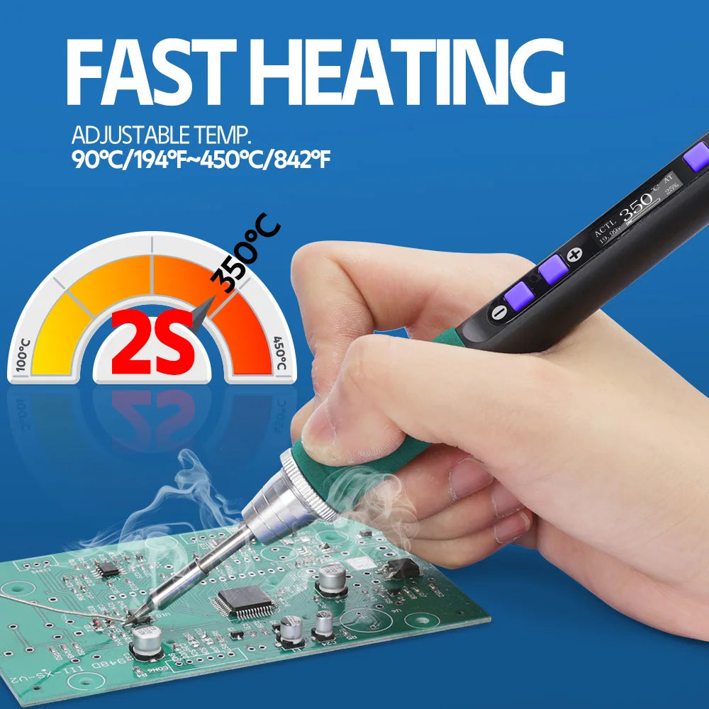 Přenosná pájecí sada WEP 928D-IV s napájením Type-C