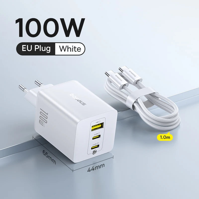 Baseus 100W GaN Fast Charger 2C+U