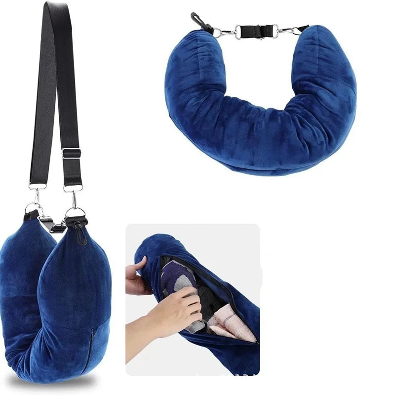 Fyldbar rejsehalsstøtte i polyester