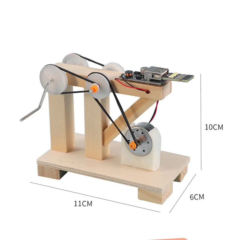 Kit DIY pentru experimente cu generator cu manivelă