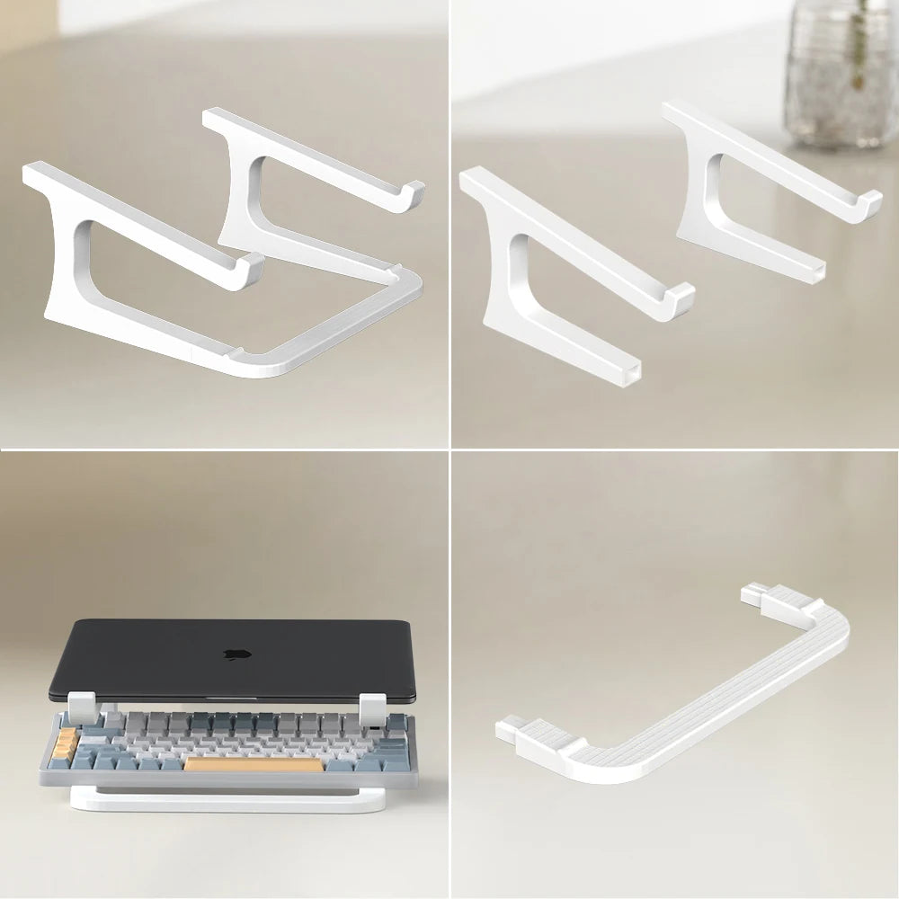 Adjustable Plastic Laptop Stand, White