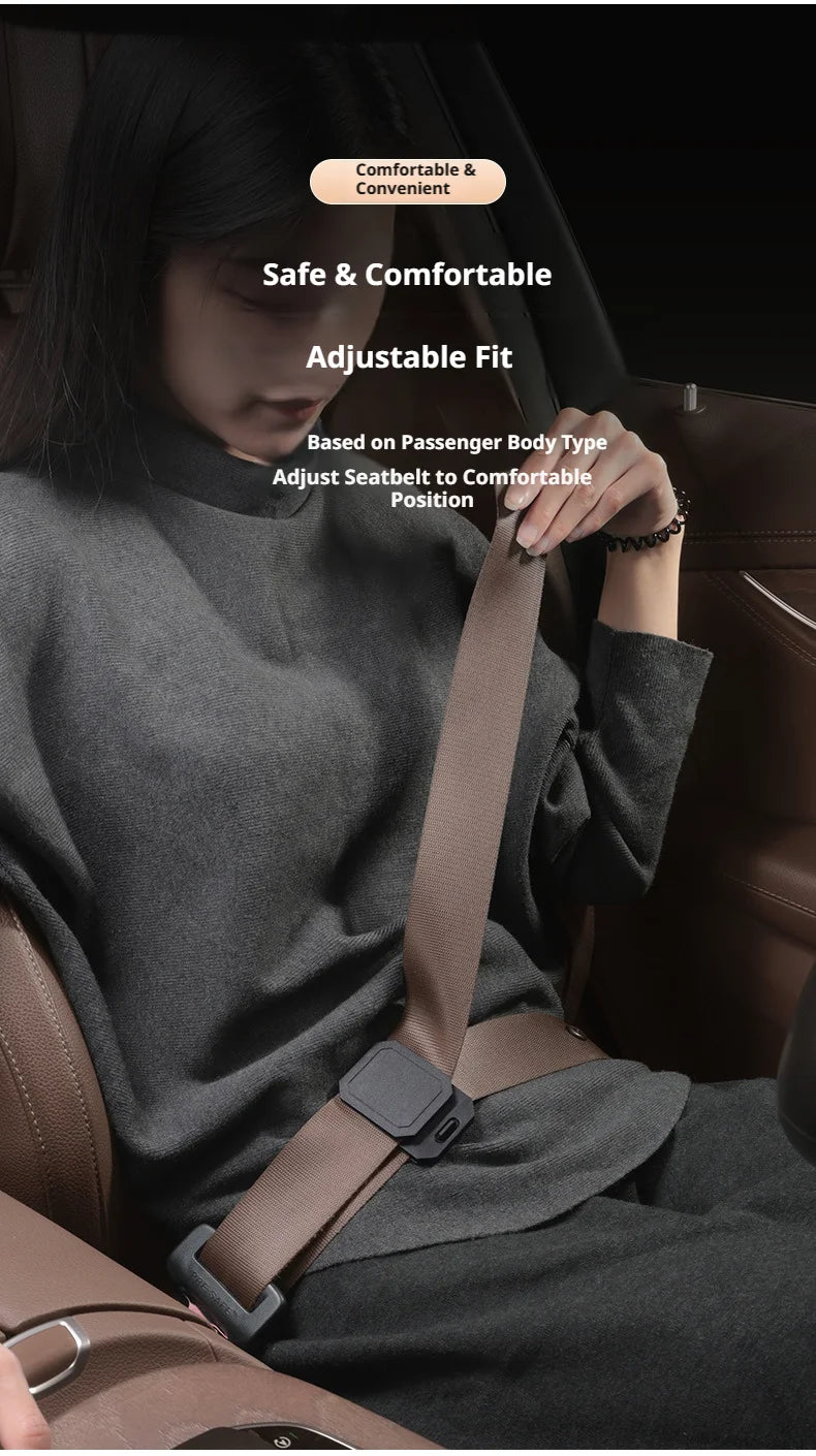SEAMETAL Universal Car Seat Belt Adjuster Clip Double-Layer Non-Slip Seatbelt Comfort Stopper for Relieve Neck/Shoulder Friction