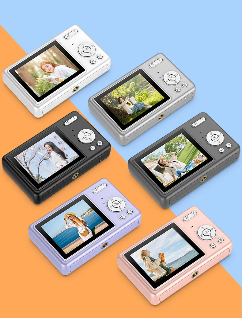 Kid CCD 1080P Digital Camera 96MP Autofocus Vlogging Camera 16X Zoom Video Camcorder 2.4 Inch IPS Screen for Adult Photography