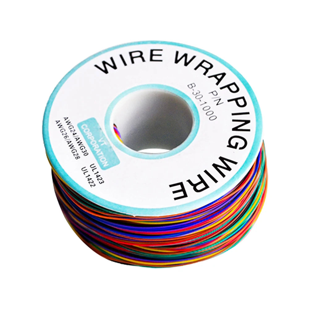 Värikoodattu hyppylanka, 30 AWG, 250 m:n rulla