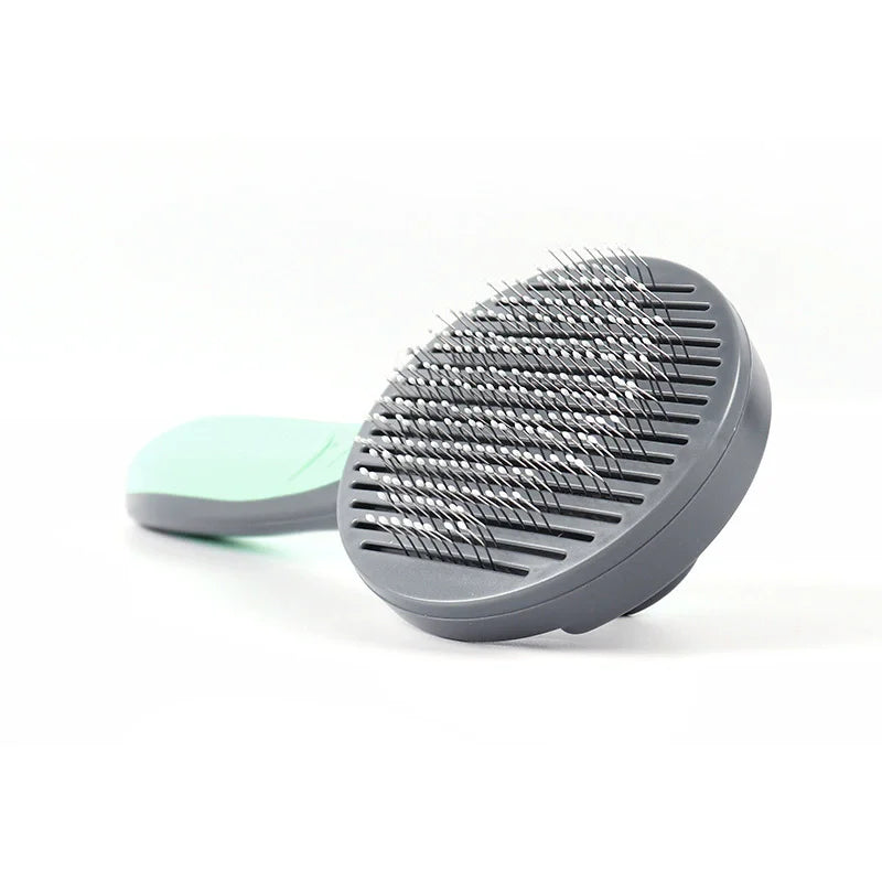 Self-Cleaning Pet Grooming Brush with One-Button Hair Release