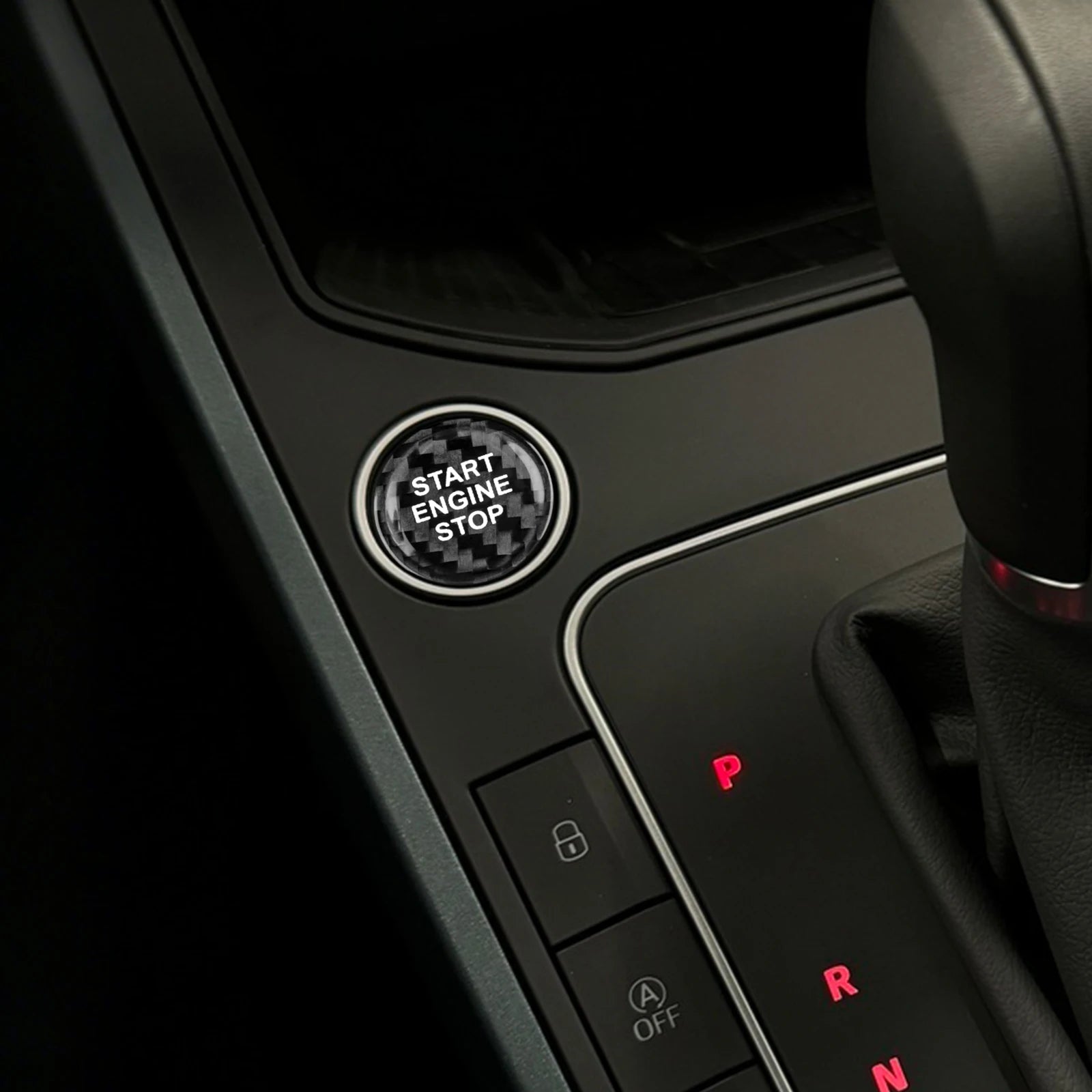 Real Dry Carbon Fiber Start Stop Cover for Cupra and Seat