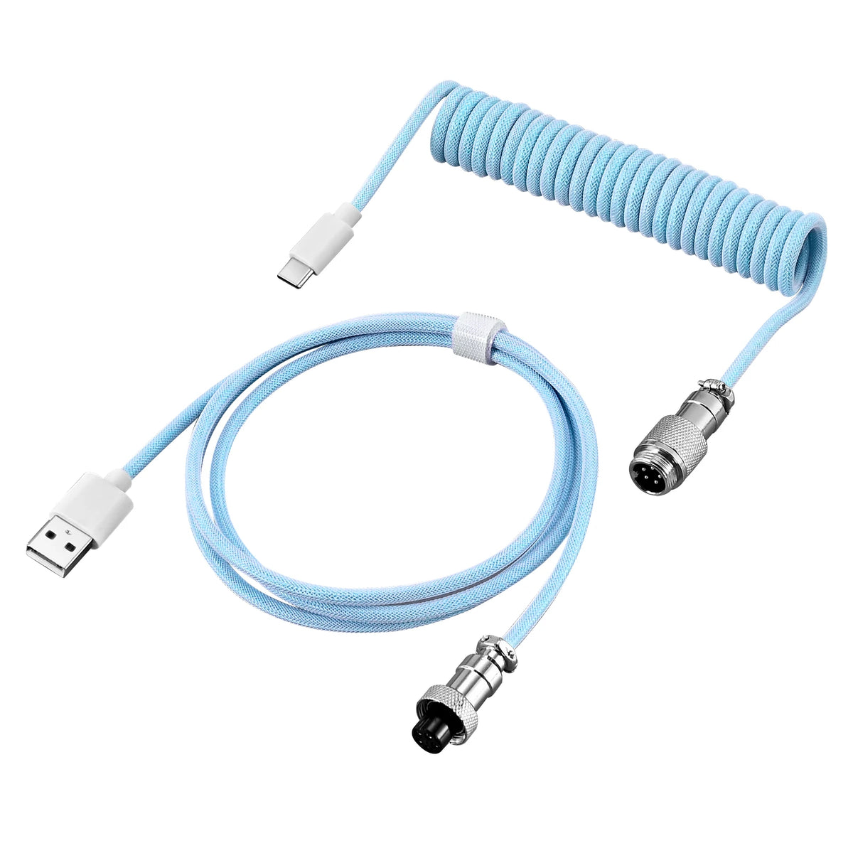 Kierukkamallinen USB-C-näppäimistökaapeli Aviator-liittimellä