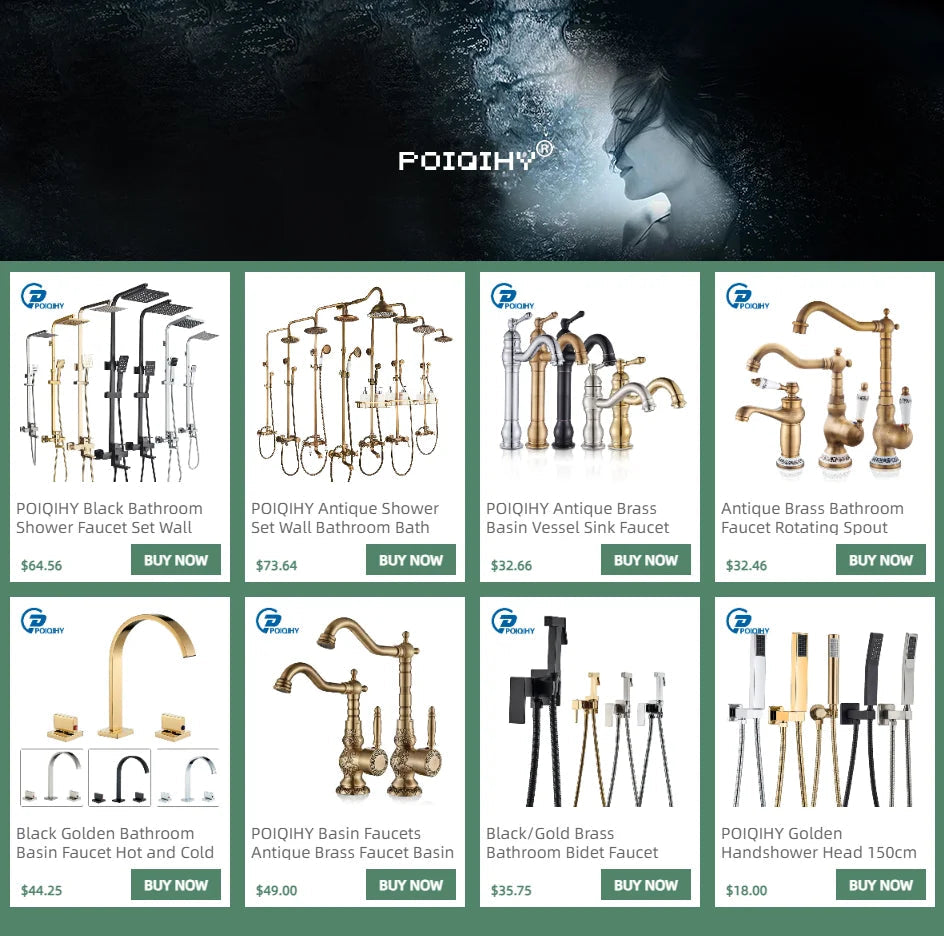 POIQIHY Antique Brass Basin Vessel Sink Faucet Deck Mounted One Hole Cold Hot Water Cold Hot Mixer Tap Bathroom Faucet 1 Hole