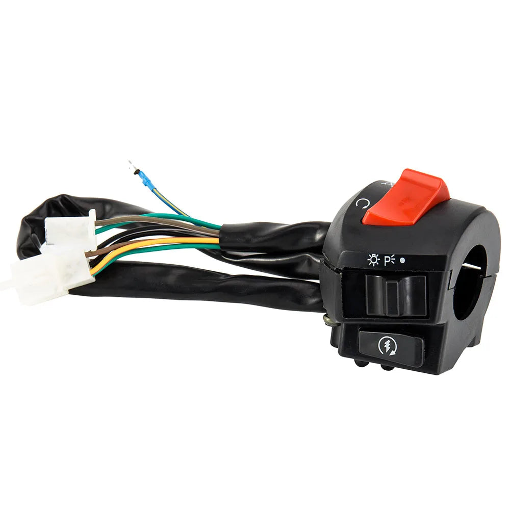 Motorcycle Handlebar Switch for 7/8 Inch Bars, 12 V DC